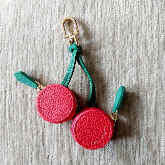 NEW Bag Charm Cherries Coin Purse Keychain - Picture 2 of 5